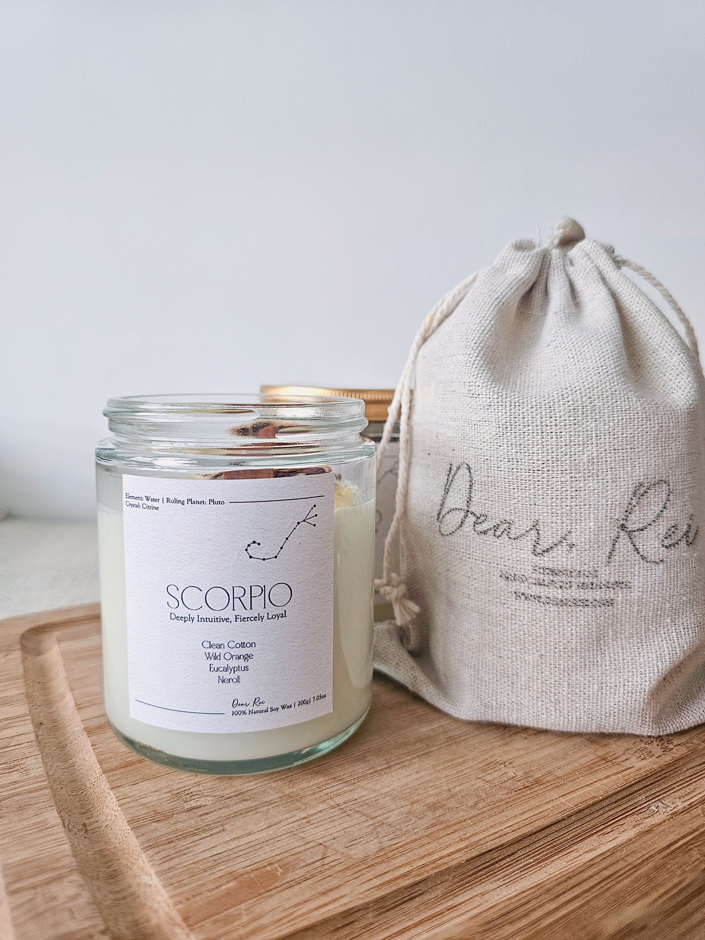 Scorpio • Clean Cotton, Wild Orange, Eucalyptus & Neroli • Citrine