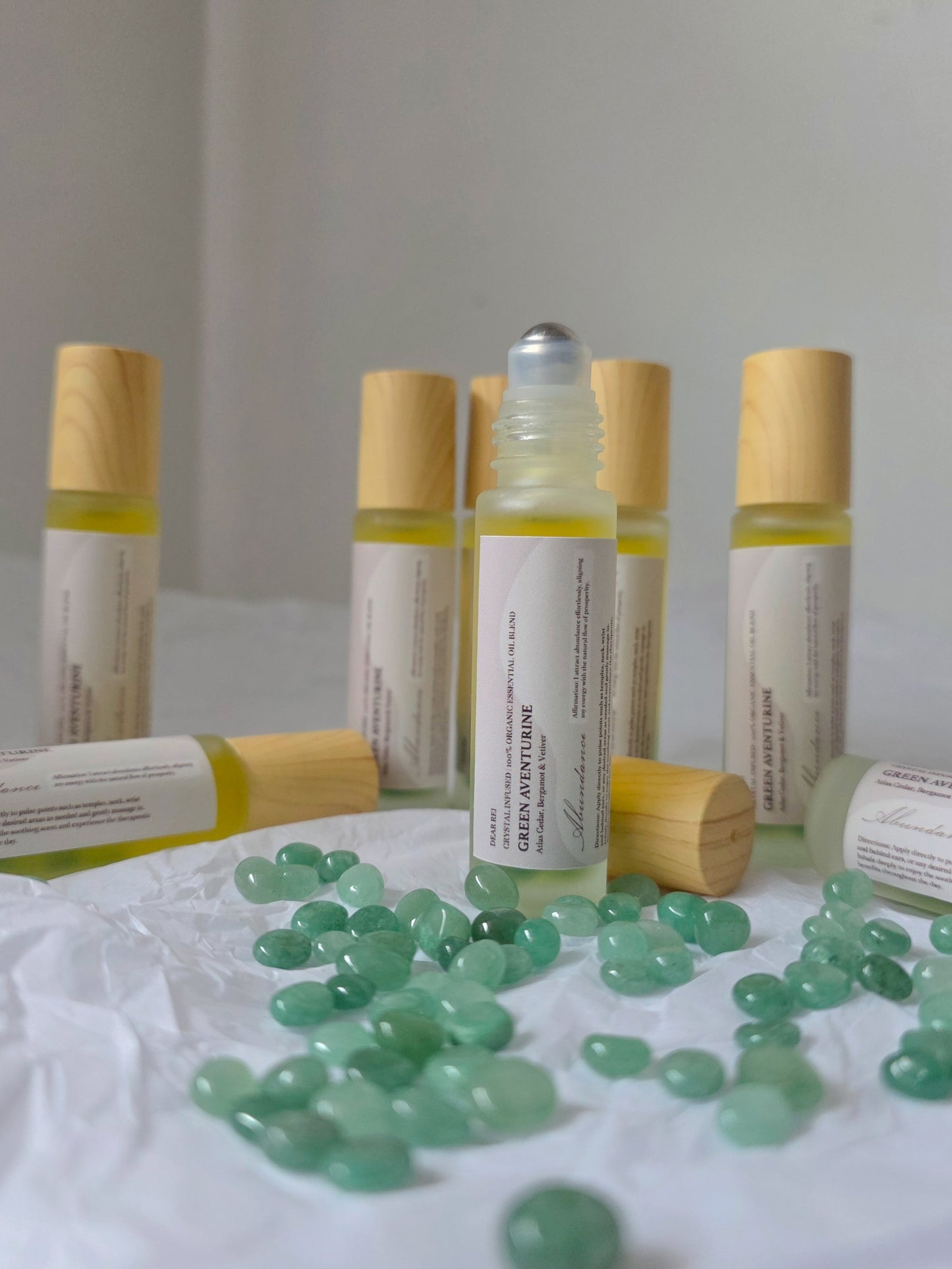 Green Aventurine • Abundance • Atlas Cedar, Bergmot & Vetiver