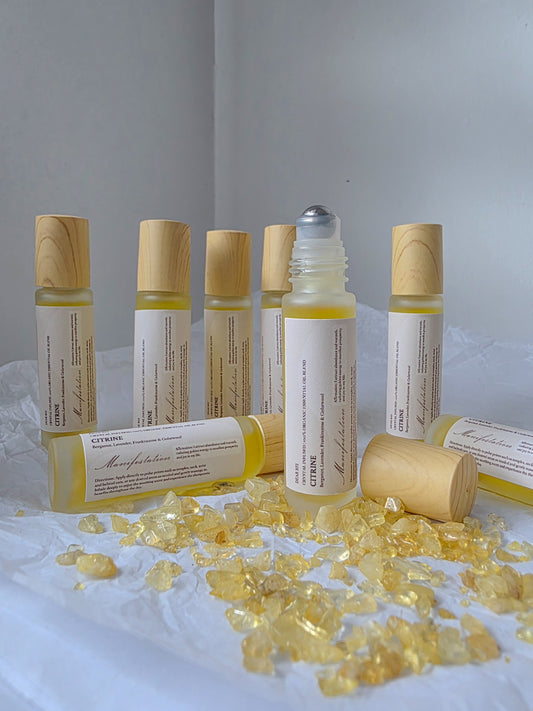 Citrine • Manifestation • Bergamot, Lavender, Frankincense & Cedarwood