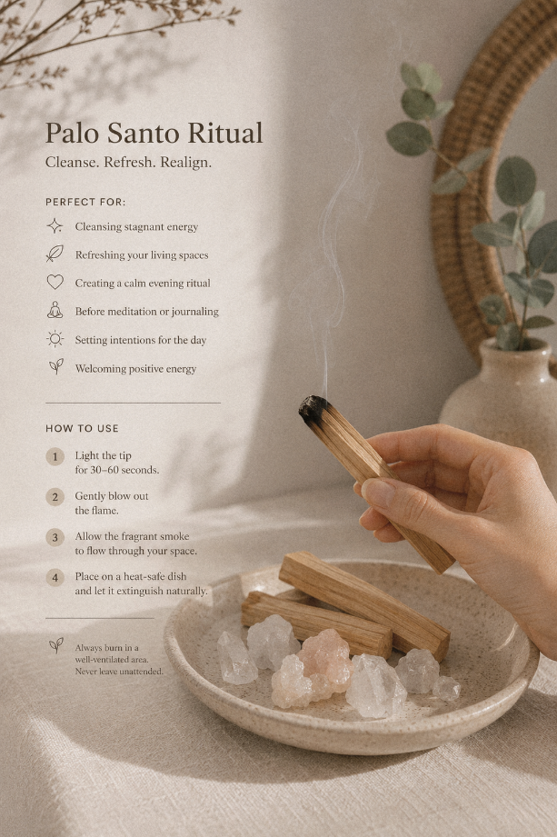 Sacred Space Cleansing Bundle • 1x Room & Linen Spray/Pillow Mist 100ml + 2x Palo Santo Sticks